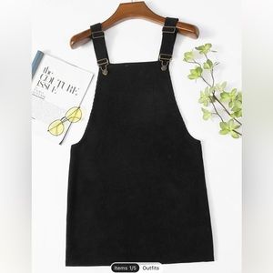Corduroy Mini Overall Dress